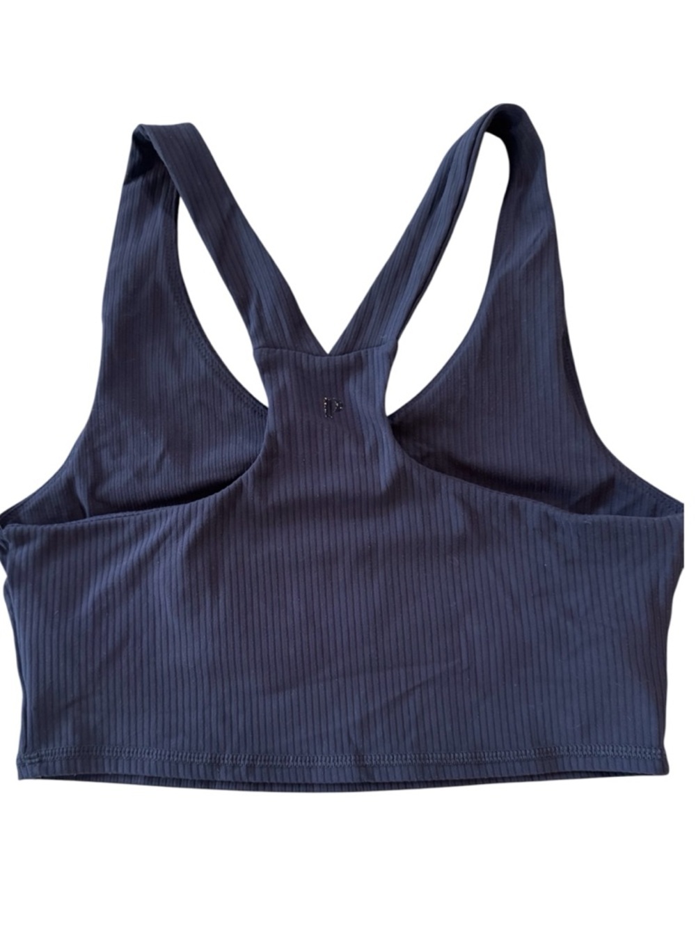 PacSun PAC 1980 Ribbed Racerback Tank Sports Bra Navy Blue Size Small - Picture 2 of 3